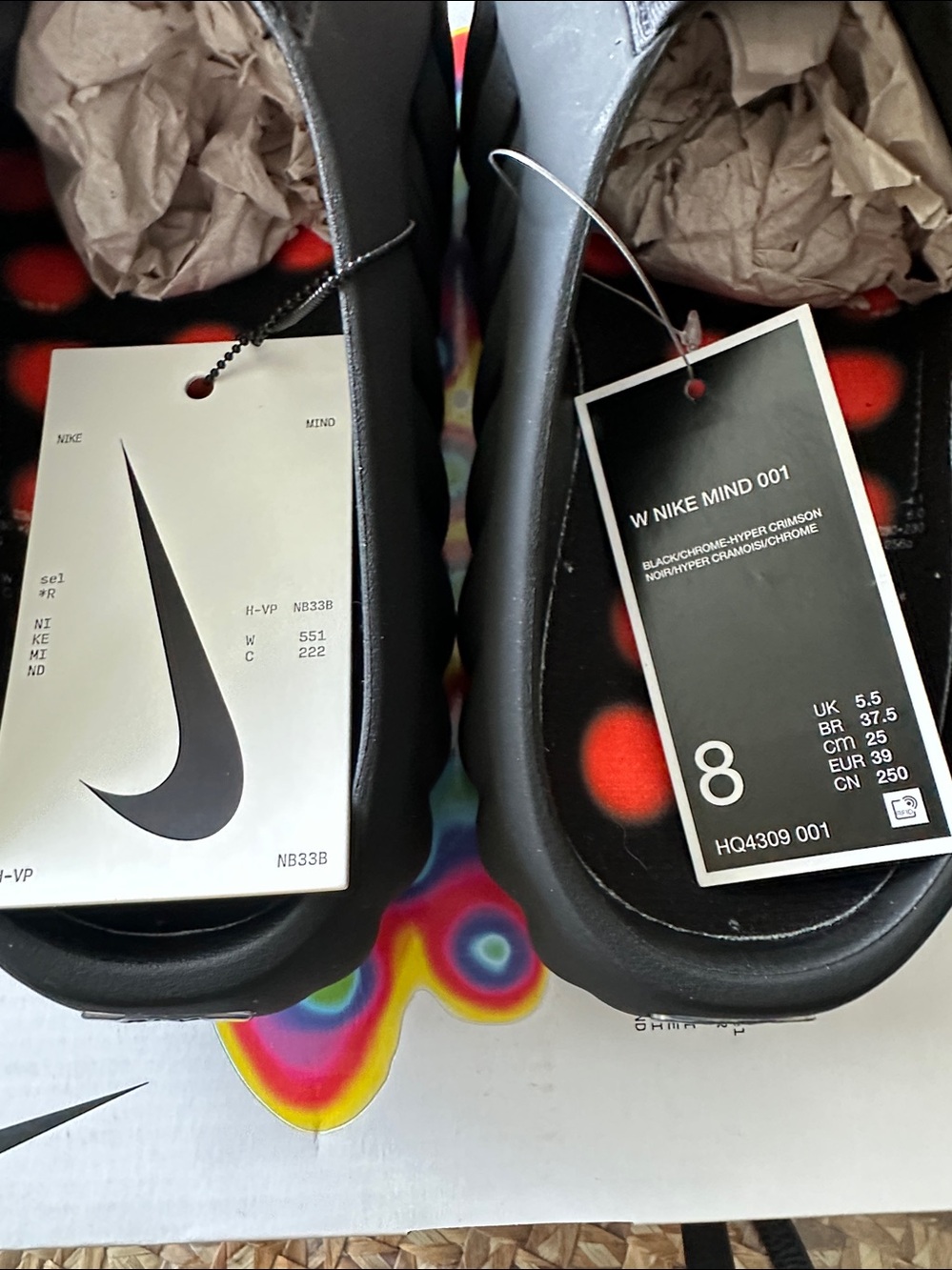 Nike Black Mind 001 Black Slide Clogs WMN size 8 - Picture 6 of 8